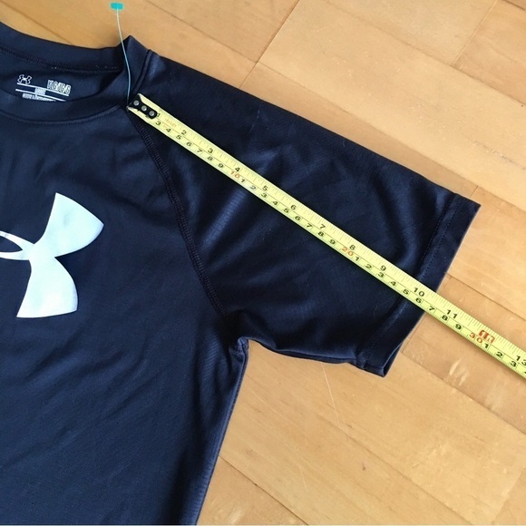 Under Armour Short Sleeve Logo Tee, Black, Camo, Youth Large (or Adult XS/S) - Picture 10 of 13